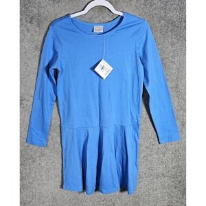 Hanna Andersson Dress Girls US Size 14-16 Blue Cotton Long Sleeve Pullover NWT